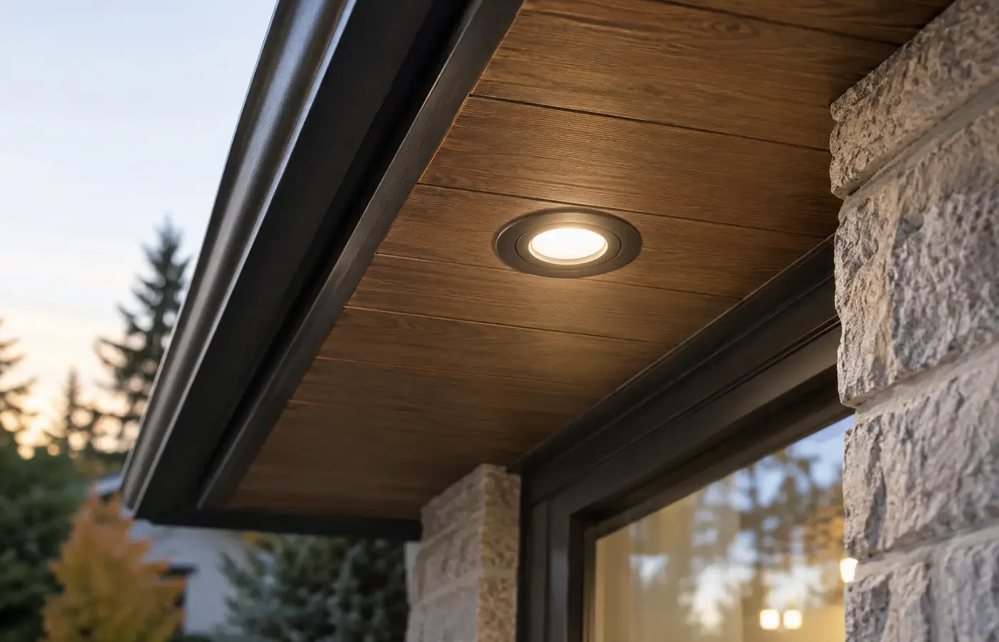 Describe fixture and soffit placement