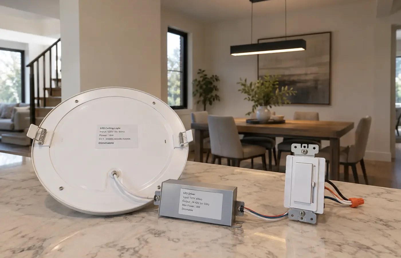 LED driver label and compatible wall dimmer