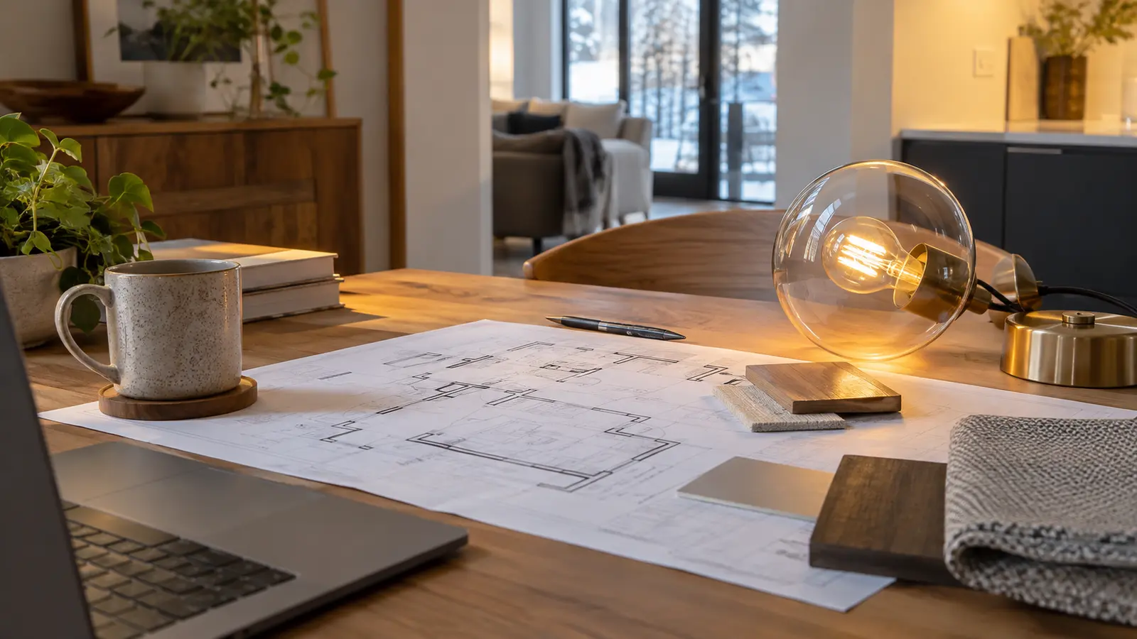 Lighting plan and recessed-light detail