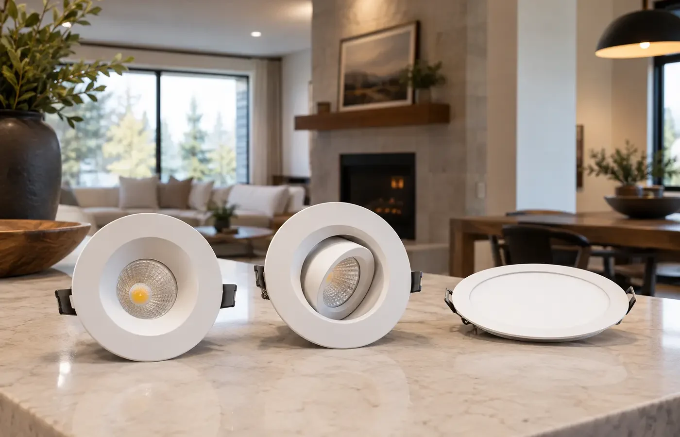Fixed, gimbal and slim recessed-light styles