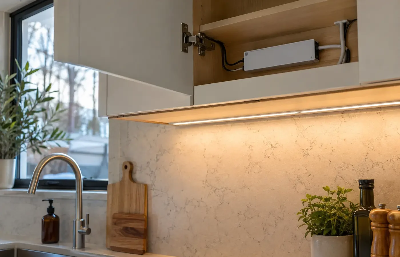 Accessible driver for under-cabinet lighting